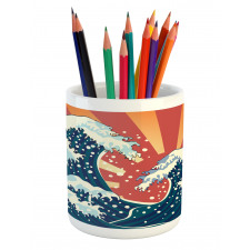 Sunset Surf Water Pencil Pen Holder