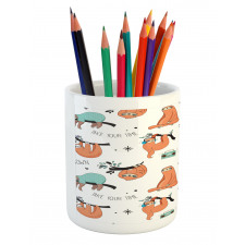 Sloths on Branches Pencil Pen Holder