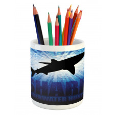 Underwater Hunter Danger Pencil Pen Holder