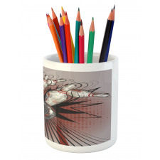 Ball Crash Pins Pencil Pen Holder