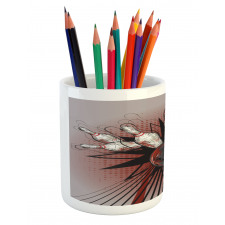 Ball Crash Pins Pencil Pen Holder