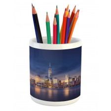 New York Skyline Evening Pencil Pen Holder