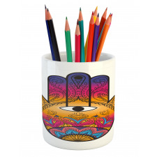 Mystical Colorful Lotus Pencil Pen Holder