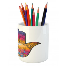 Mystical Colorful Lotus Pencil Pen Holder