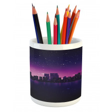 City Skyline Urban Life Pencil Pen Holder