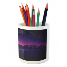 City Skyline Urban Life Pencil Pen Holder