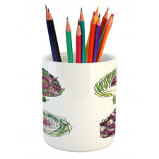 Vegetables Diet Food Pencil Pen Holder