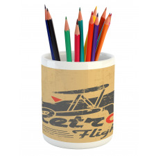 Retro Emblem Pencil Pen Holder