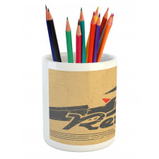 Retro Emblem Pencil Pen Holder