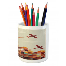 Geometric Aged Pencil Pen Holder