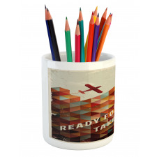 Geometric Aged Pencil Pen Holder