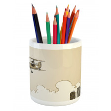 Cartoon Plane Pencil Pen Holder