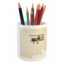 Cartoon Plane Pencil Pen Holder