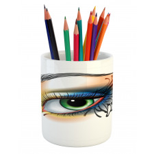 Fantasy Woman Make up Wing Pencil Pen Holder