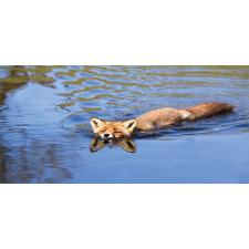 Fox Swimming in River Pencil Pen Holder