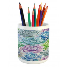 Flowers in Watercolor Pencil Pen Holder