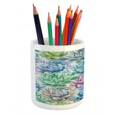 Flowers in Watercolor Pencil Pen Holder