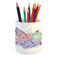 Romantic Summer Blossoms Pencil Pen Holder