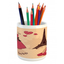 Retro French Pencil Pen Holder