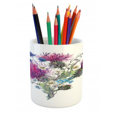 Summer Meadow Herbs Pencil Pen Holder