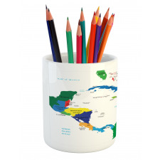 Central America Islands Pencil Pen Holder