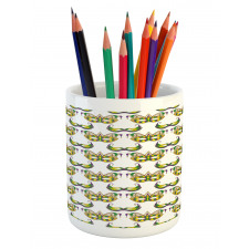 Mask Pattern Pencil Pen Holder