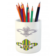 Fleur De Lis Motifs Pencil Pen Holder