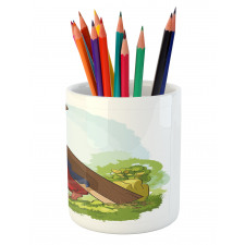 Ancient Roman Crowd Graphic Pencil Pen Holder