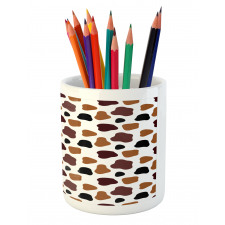 Abstract Cow Hide Pencil Pen Holder