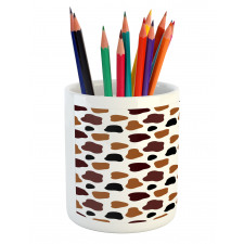 Abstract Cow Hide Pencil Pen Holder