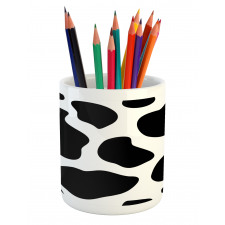 White Cow Hide Barn Pencil Pen Holder