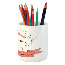 Puppy Hair Buckle Pencil Pen Holder