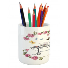 Terrier in Pink Dress Pencil Pen Holder