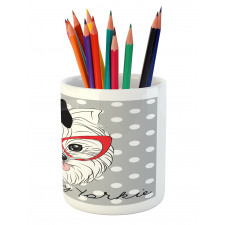 Nerd Glasses Love Heart Pencil Pen Holder