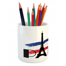 Paris Eiffel Tower Image Pencil Pen Holder