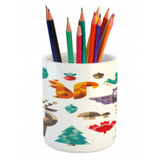 Cheerful Pop Art Design Pencil Pen Holder