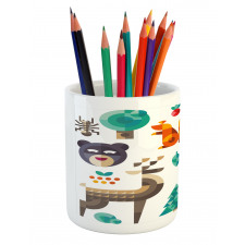 Cheerful Pop Art Design Pencil Pen Holder