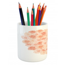 Heart Shaped Blossoms Pencil Pen Holder