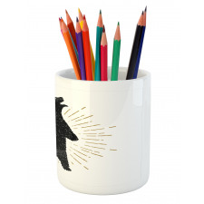 Sketch Art Tribal Pencil Pen Holder