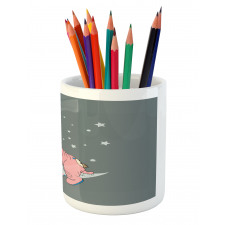 Baby Sleeping on the Moon Pencil Pen Holder