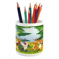 Safari Jungle Funny Pencil Pen Holder