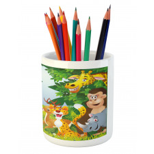 Safari Jungle Funny Pencil Pen Holder