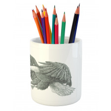 Monochrome Drawing Style Pencil Pen Holder