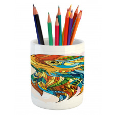 Oriental Animal Pencil Pen Holder