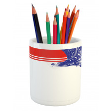 American Flag Colors Bird Pencil Pen Holder