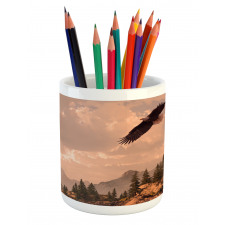 Nature Rocky Mountains Pencil Pen Holder