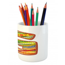 G Red Calligraphy Name Pencil Pen Holder