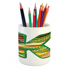 K Green Childish Fun Pencil Pen Holder