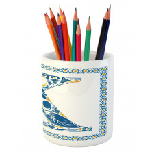 Leaves Blooms Initial Pencil Pen Holder