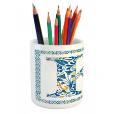 Leaves Blooms Initial Pencil Pen Holder